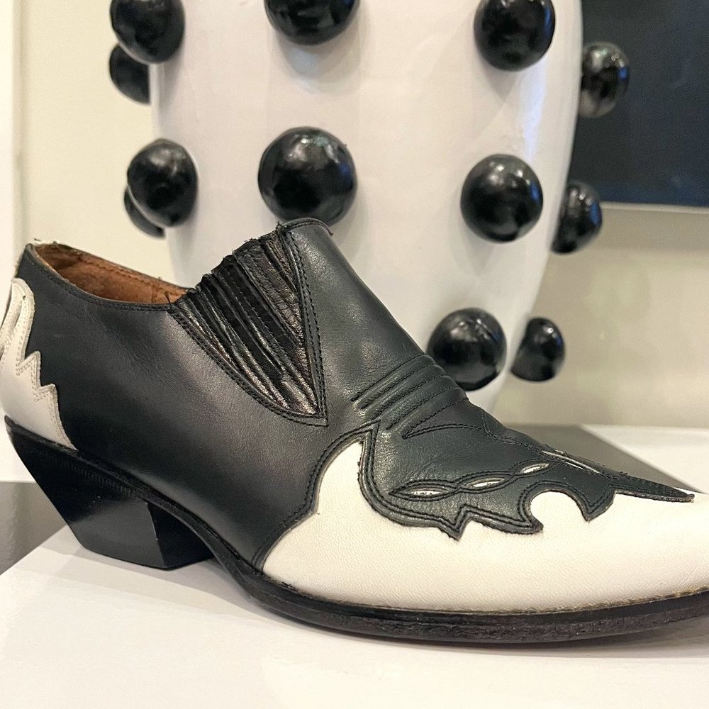 Vintage 90's Guess by Georges Marciano Leather Western Ankle Boots